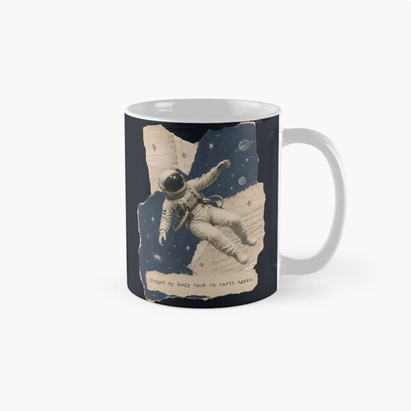 Item preview, Forgot My Body Back On Earth Again Vintage Space Collage Astronaut designed and sold by VIVID COLORS CLUB.