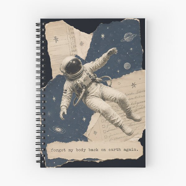 Item preview, Forgot My Body Back On Earth Again Vintage Space Collage Astronaut designed and sold by VIVID COLORS CLUB.