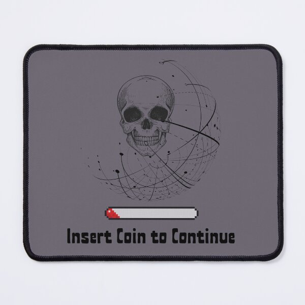 Item preview, Insert Coin to Continue Retro Gamer Skull Art designed and sold by AhmadAnnaPrints.