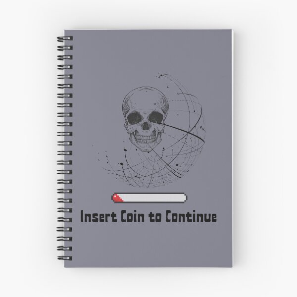 Item preview, Insert Coin to Continue Retro Gamer Skull Art designed and sold by AhmadAnnaPrints.