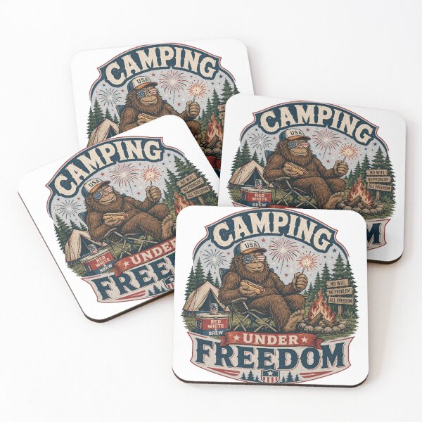 Item preview, Camping Under Freedom Bigfoot USA designed and sold by Esu8y2.