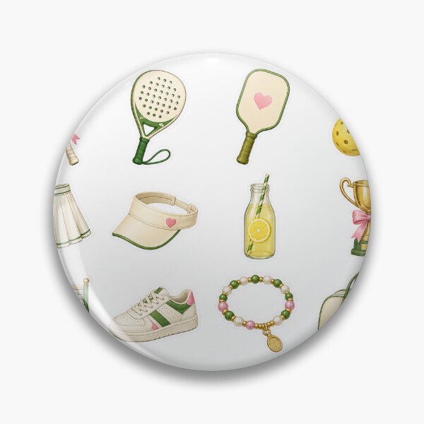 Item preview, Courtside Cuties – Preppy Racket Sports Sticker Pack designed and sold by alexrow.