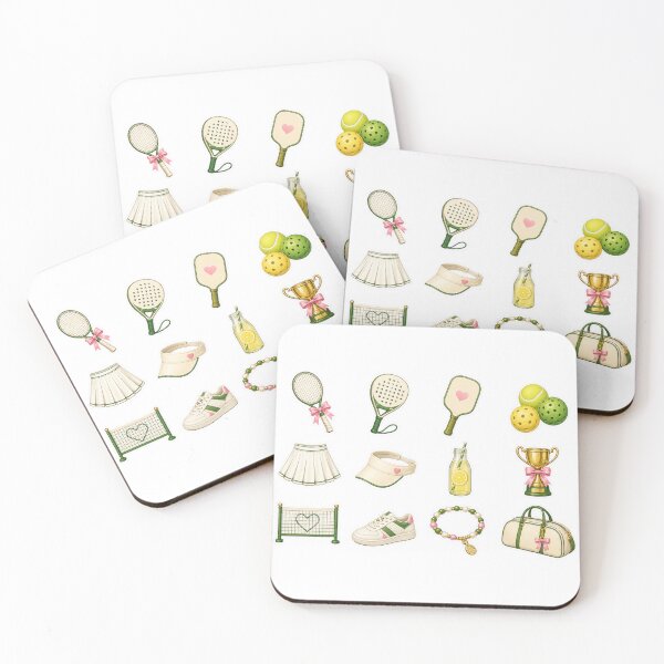 Item preview, Courtside Cuties – Preppy Racket Sports Sticker Pack designed and sold by alexrow.