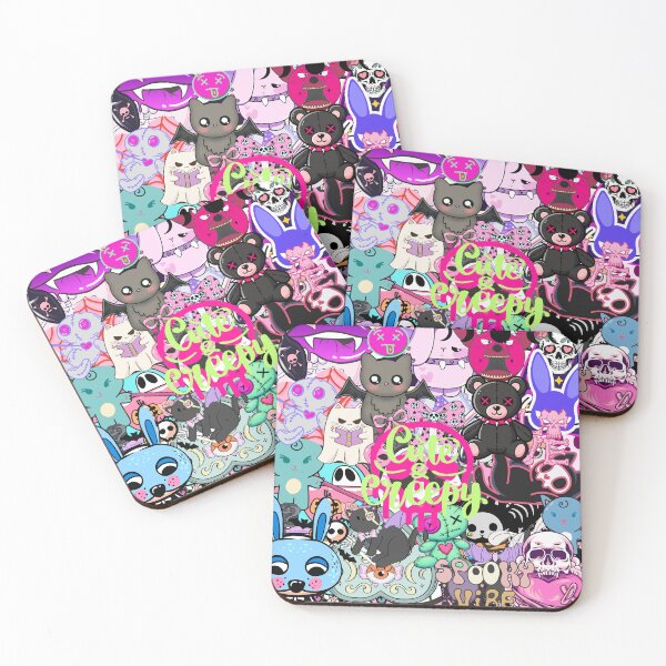 Item preview, Kawaii Goth Creepy Cute Stickerbomb Aesthetic designed and sold by Side By Side Studio.