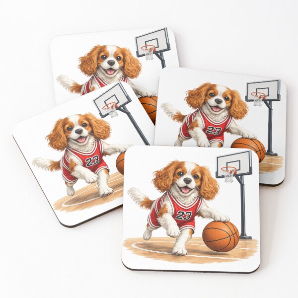 Item preview, Blenheim Cavalier Playing Basketball designed and sold by SpottyRainbow.