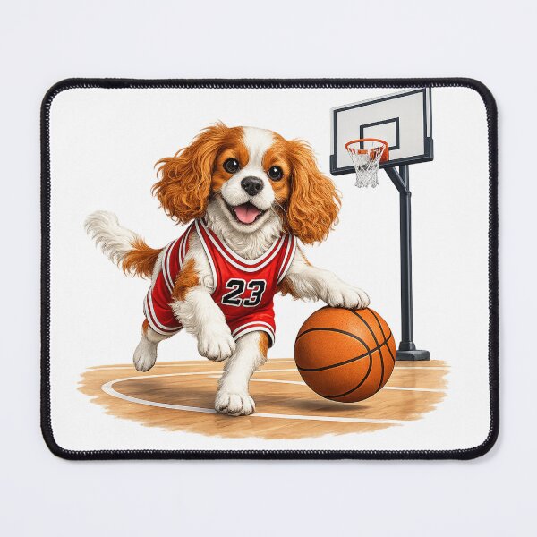 Item preview, Blenheim Cavalier Playing Basketball designed and sold by SpottyRainbow.
