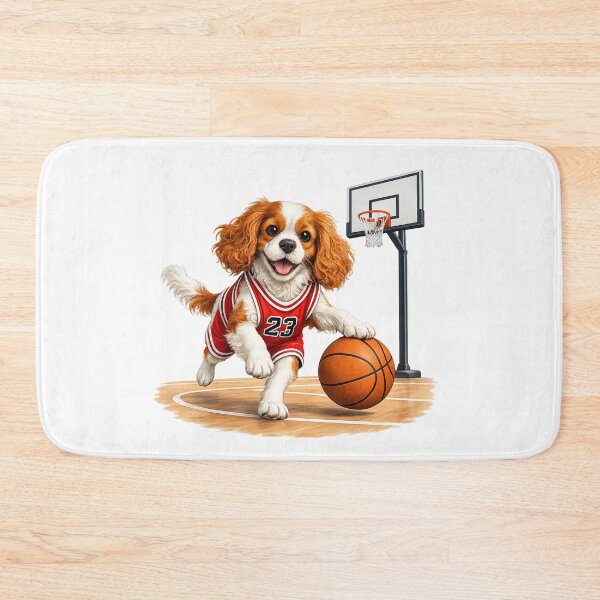 Artikelvorschau, Blenheim Cavalier Playing Basketball entworfen und verkauft von SpottyRainbow.