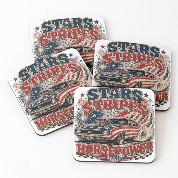 Item preview, Stars Stripes Horsepower Muscle Car designed and sold by Esu8y2.