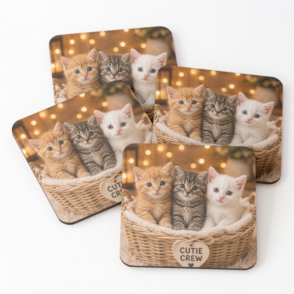 Item preview, Cute Crew Kitten Trio Portrait designed and sold by BagFactoryUK.