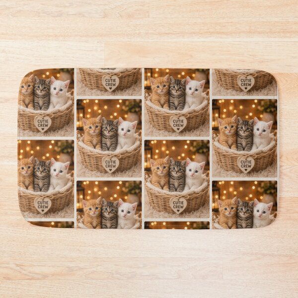 Item preview, Cute Crew Kitten Trio Portrait designed and sold by BagFactoryUK.
