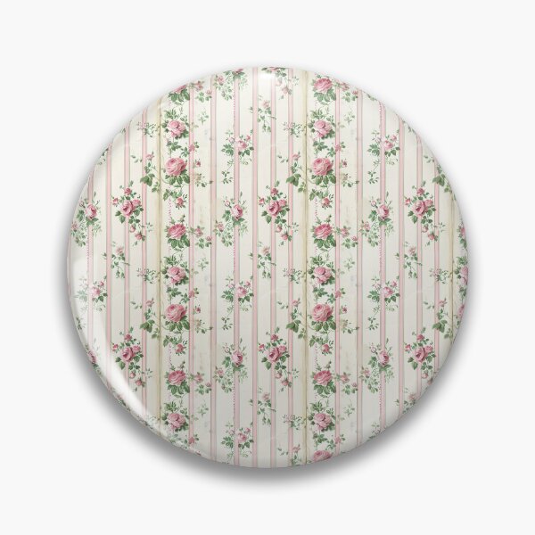 Item preview, Vintage Pink and Green Striped Floral designed and sold by LouieVanille.