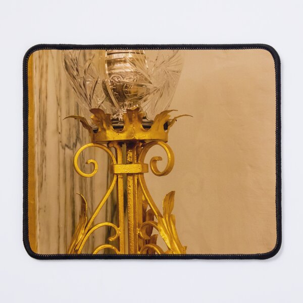 Item preview, Ornate Gold Vintage Lamp With Cut Glass Shade in Elegant Interior Decor Setting designed and sold by Nmallia.
