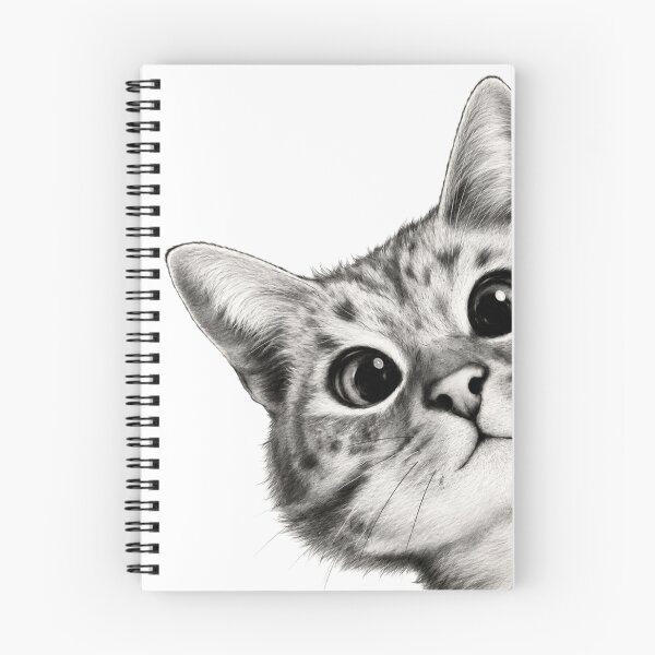 Item preview, Cute Cat Pencil Sketch Wall Art | Minimalist Black and White Cat Portrait | Modern Pet Decor designed and sold by AbstractAuraArt.
