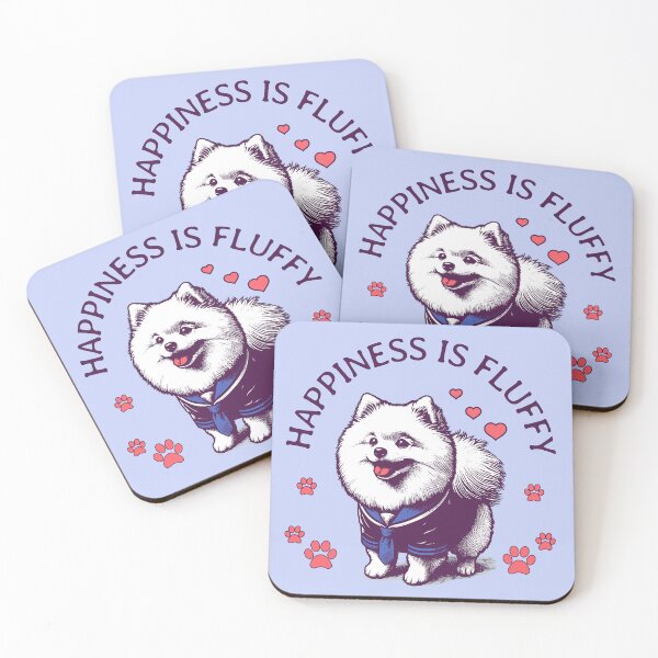 Item preview, Happiness Is Fluffy Cute Pomeranian Dog Lover Funny Puppy Design designed and sold by Sachie's Studio.