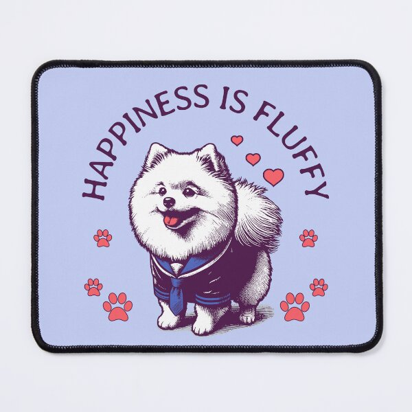 Item preview, Happiness Is Fluffy Cute Pomeranian Dog Lover Funny Puppy Design designed and sold by Sachie's Studio.