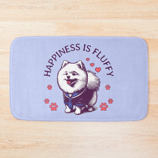 Item preview, Happiness Is Fluffy Cute Pomeranian Dog Lover Funny Puppy Design designed and sold by Sachie's Studio.