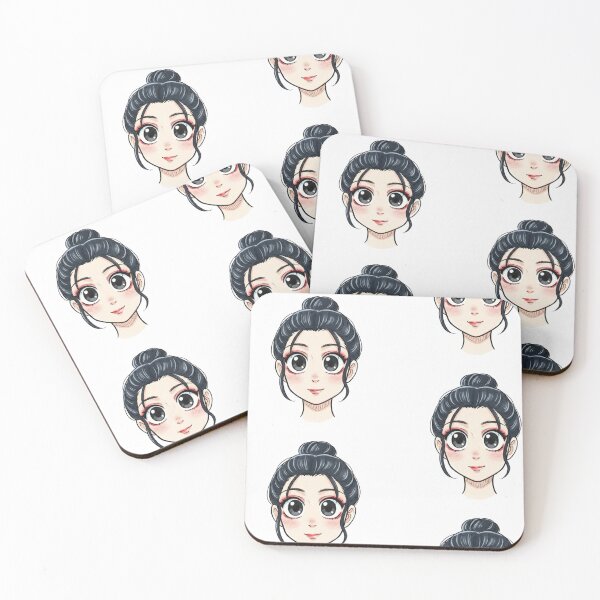 Item preview, Cute Anime Girl with High Bun designed and sold by KaleChub.