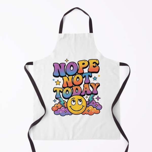 Item preview, Nope. Not Today. Funny Retro Typography T-Shirt | Groovy Smiley Graphic | Colorful Attitude Tee designed and sold by Faisal  Shah.