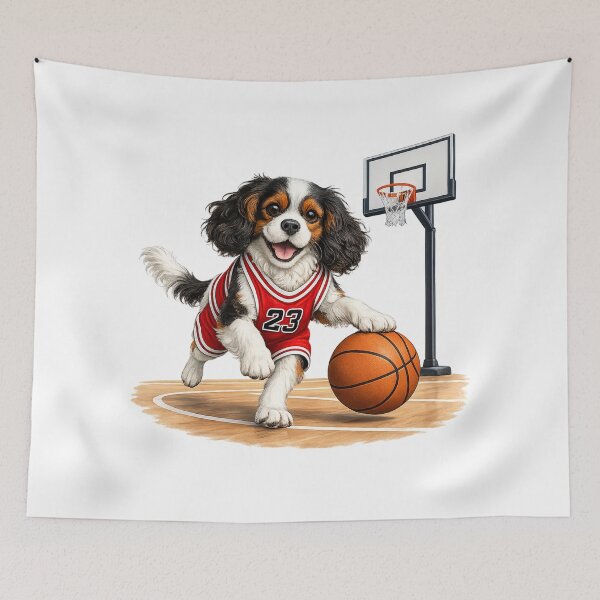 Item preview, Tri Cavalier Playing Basketball designed and sold by SpottyRainbow.