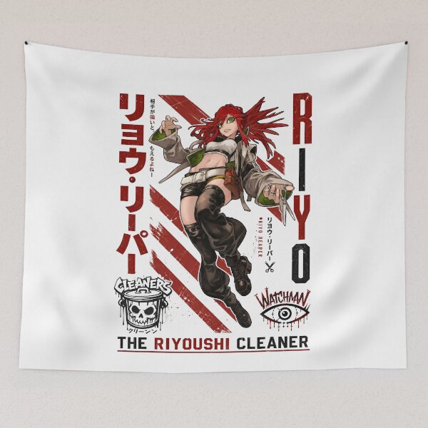 Item preview, Red Hair Scissor Fighter Red Paint Splatter Art designed and sold by sidki-SDK.