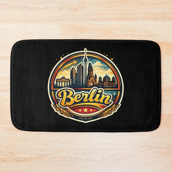 Item preview, Berlin Germany Skyline Retro Vintage Travel Gift designed and sold by DrawHandArt.
