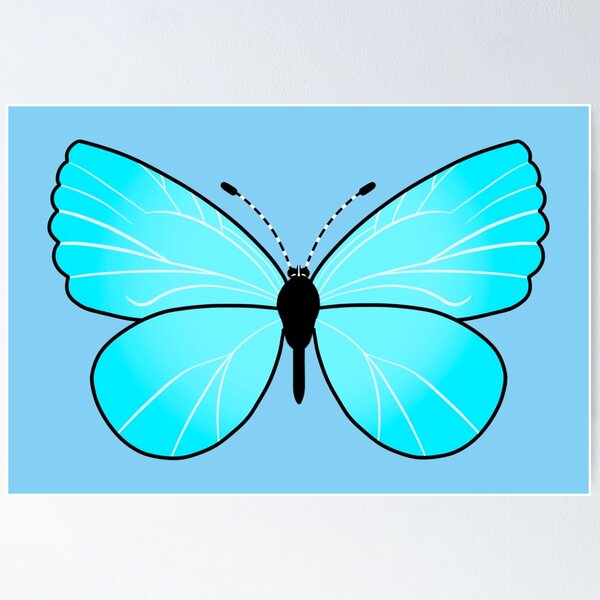 Artikelvorschau, Azurblauer Schmetterling entworfen und verkauft von SunnySkyStudio.