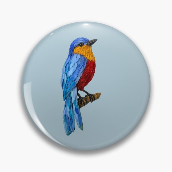 Item preview, Colorful Miniature Mosaic Bird By Glass Gal designed and sold by SlickerStickers by Glass Gal.