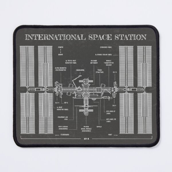 Item preview, International Space Station (ISS) and Visiting Vehicles (Blackboard) designed and sold by BGALAXY.