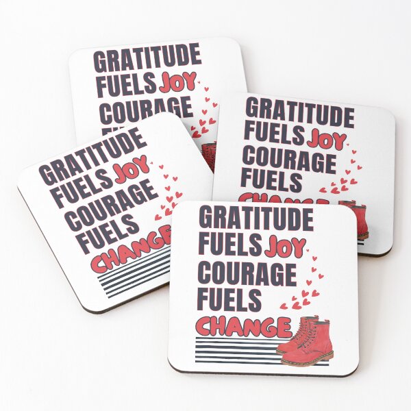 Item preview, Gratitude Fuels Joy. Courage Fuels Change. designed and sold by Our Sacred Breath.