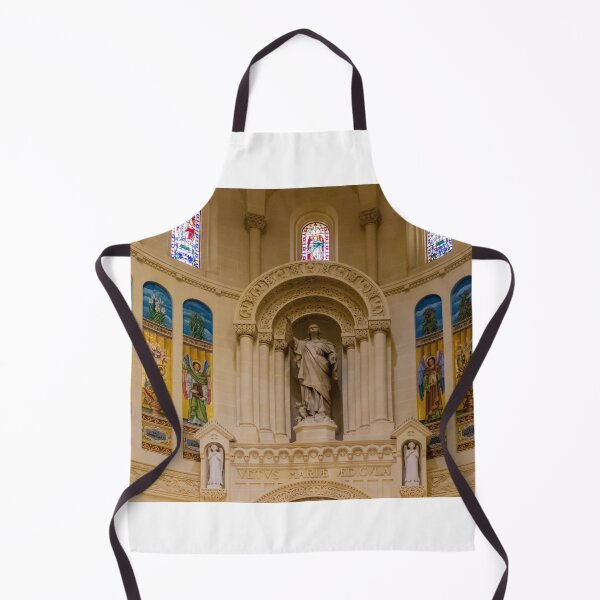 Item preview, Cathedral Interior With Ornate Marble Statue, Stained Glass Windows and Painted Chapel Frescoes designed and sold by Nmallia.