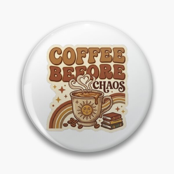 Item preview, Coffee Before Chaos Retro Coffee T-Shirt | Groovy Typography | Cute Caffeine Lover Graphic Tee designed and sold by Faisal  Shah.