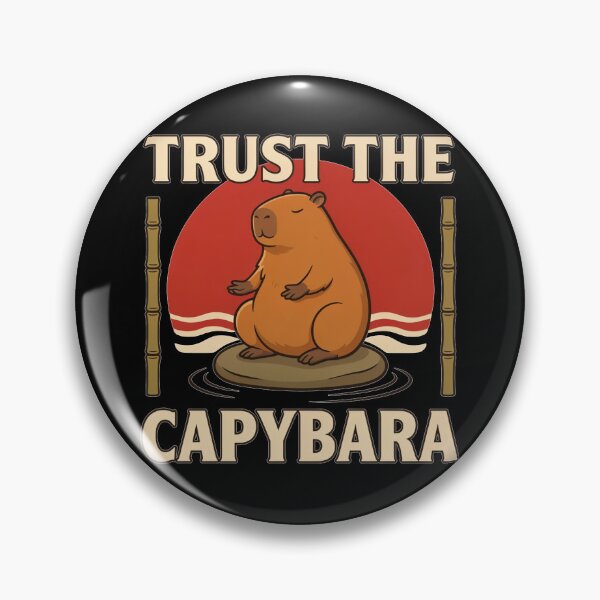 Item preview, Trust the Capybara – Vintage Meditation Design designed and sold by No Excuses Supply.