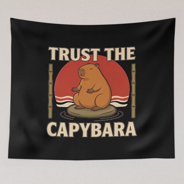 Item preview, Trust the Capybara – Vintage Meditation Design designed and sold by No Excuses Supply.