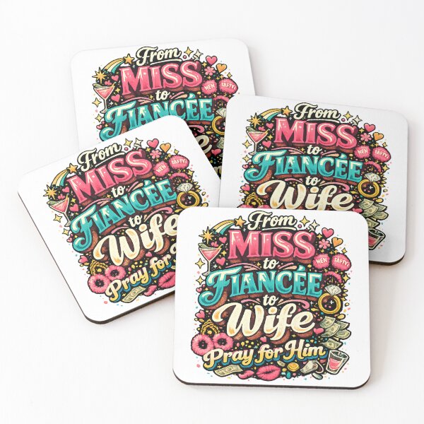 Item preview, From Miss to Fiancée to Wife Pray for Him Funny Bride Design designed and sold by WHDProduction45.