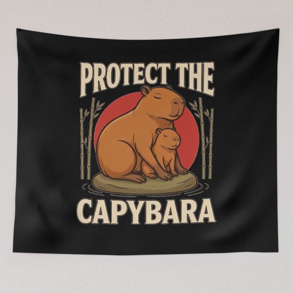 Item preview, Protect the Capybara – Vintage Animal Design designed and sold by No Excuses Supply.