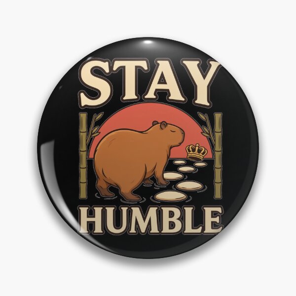 Item preview, Stay Humble Capybara – Vintage Zen Animal Design designed and sold by No Excuses Supply.