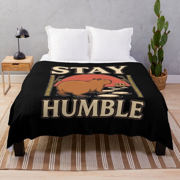 Item preview, Stay Humble Capybara – Vintage Zen Animal Design designed and sold by No Excuses Supply.