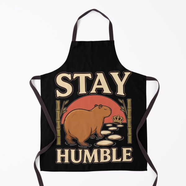 Item preview, Stay Humble Capybara – Vintage Zen Animal Design designed and sold by No Excuses Supply.