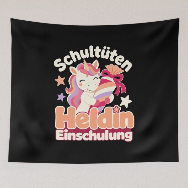 Item preview, Unicorn school cone heroine for first day of school designed and sold by pirminio.