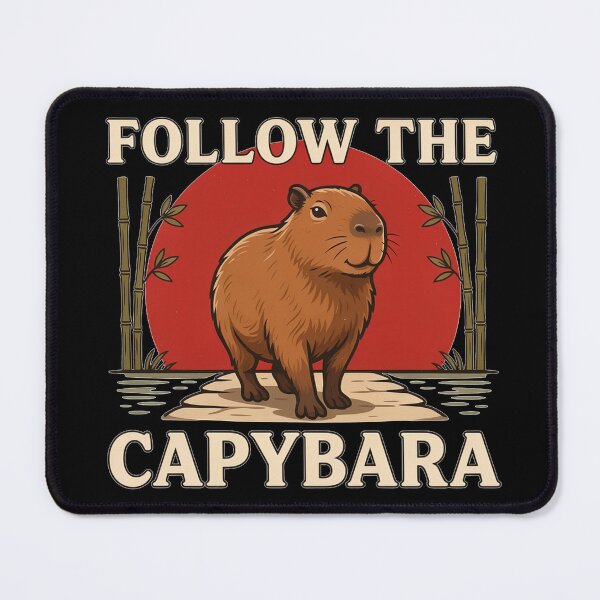 Item preview, Follow the Capybara – Vintage Animal Design designed and sold by No Excuses Supply.