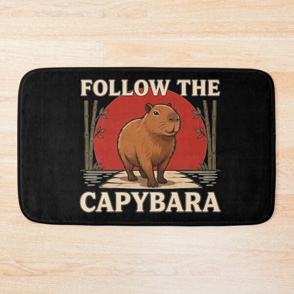 Item preview, Follow the Capybara – Vintage Animal Design designed and sold by No Excuses Supply.