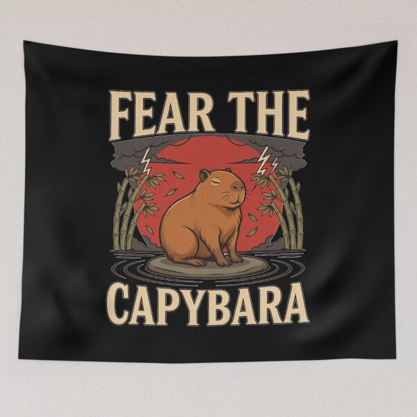 Item preview, Fear the Capybara – Funny Vintage Animal Design designed and sold by No Excuses Supply.