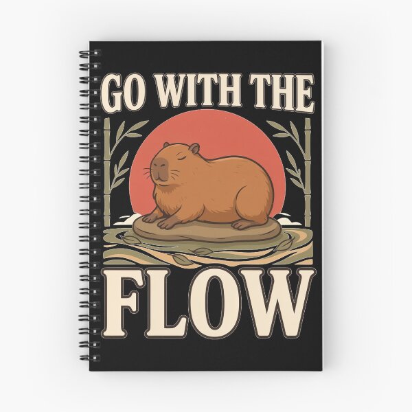 Item preview, Go With the Flow Capybara – Vintage Nature Design designed and sold by No Excuses Supply.