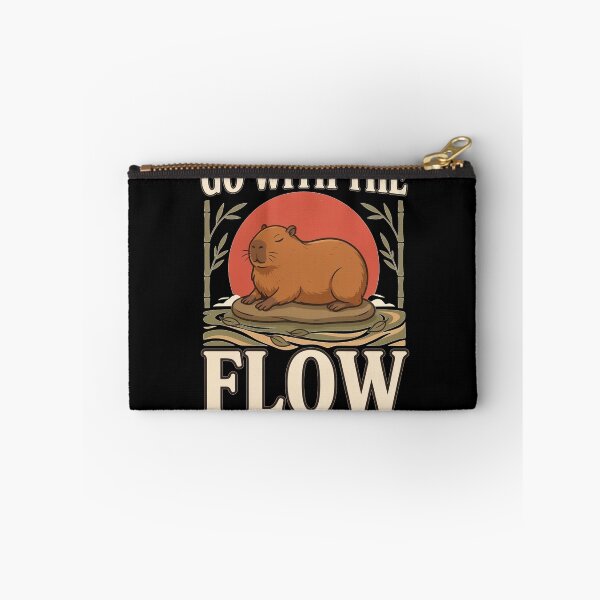 Item preview, Go With the Flow Capybara – Vintage Nature Design designed and sold by No Excuses Supply.