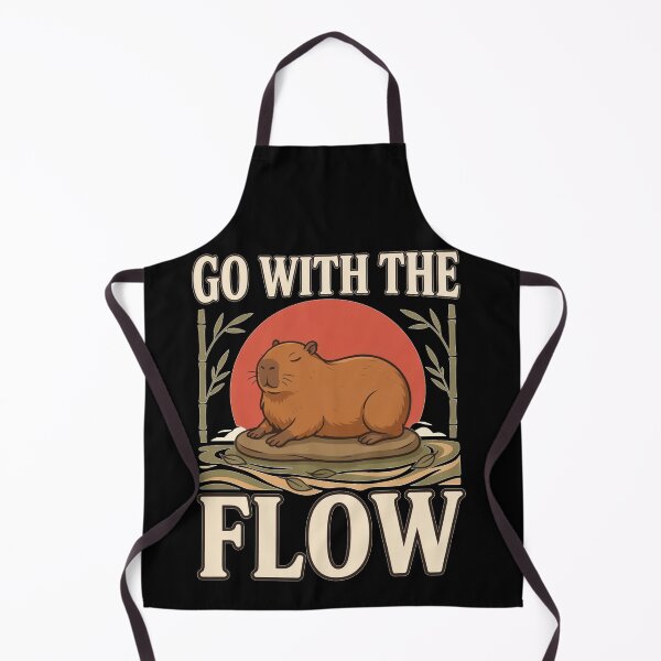 Item preview, Go With the Flow Capybara – Vintage Nature Design designed and sold by No Excuses Supply.