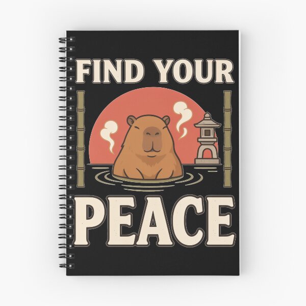 Item preview, Find Your Peace Capybara – Vintage Relaxation Design designed and sold by No Excuses Supply.