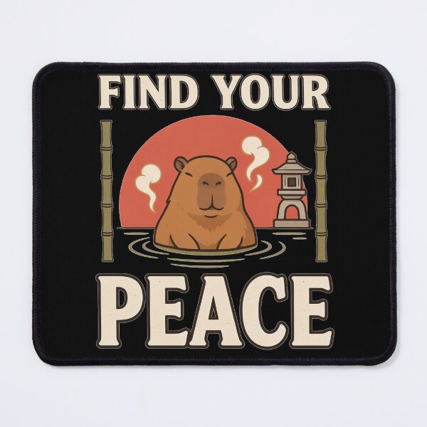 Item preview, Find Your Peace Capybara – Vintage Relaxation Design designed and sold by No Excuses Supply.