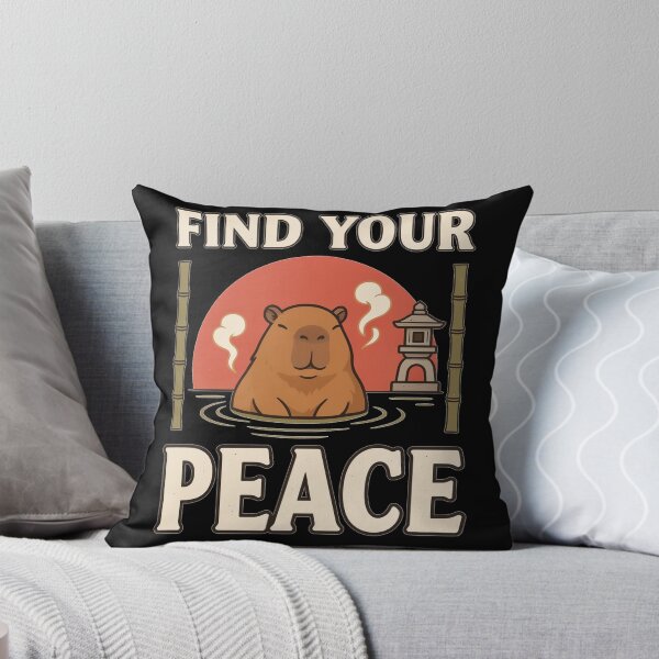 Item preview, Find Your Peace Capybara – Vintage Relaxation Design designed and sold by No Excuses Supply.