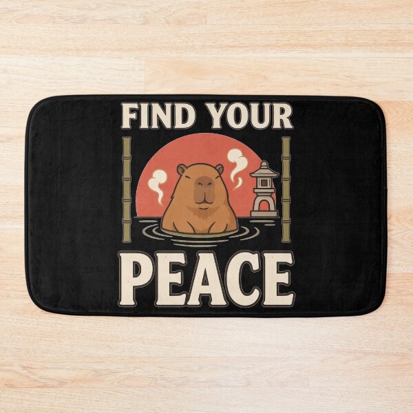 Item preview, Find Your Peace Capybara – Vintage Relaxation Design designed and sold by No Excuses Supply.