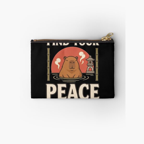 Item preview, Find Your Peace Capybara – Vintage Relaxation Design designed and sold by No Excuses Supply.